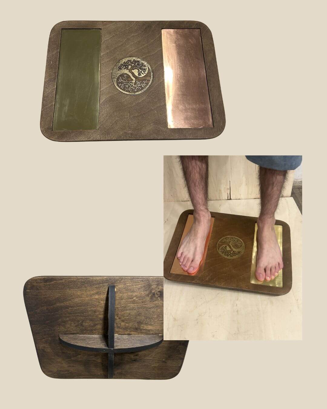 ბალანსის დაფა (Balance Board) სპილენძისა და ლატუნის ფირფიტებით – NeuroBooster